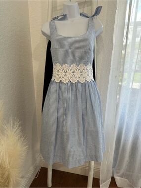 Lilly Pulitzer Tessa Dress NWT and White Striped Sundress with Lace Waist Sz 10